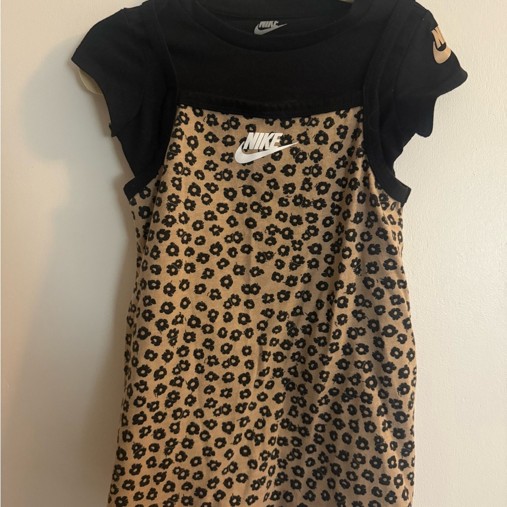 Nike Black and Tan Leopard Print Dress and Tee